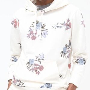 Aero Script Floral Pullover Hoodie